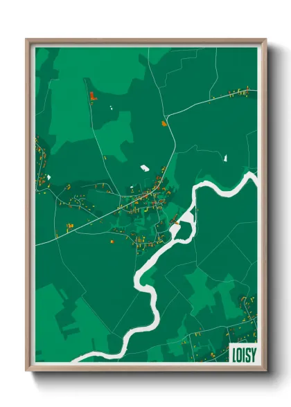 Une affiche de carte sur Loisy