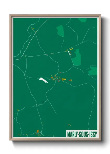 Une affiche de carte sur Marly-sous-Issy