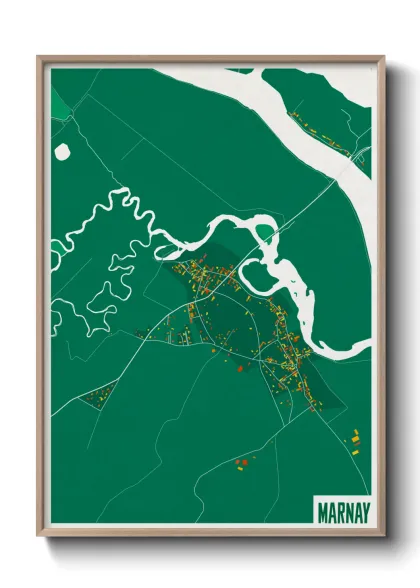Une affiche de carte sur Marnay