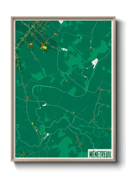 Une affiche de carte sur Ménetreuil