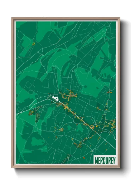 Une affiche de carte sur Mercurey