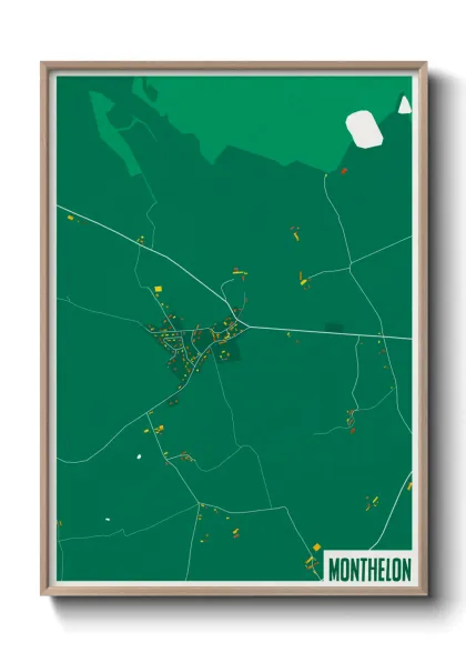 Une affiche de carte sur Monthelon