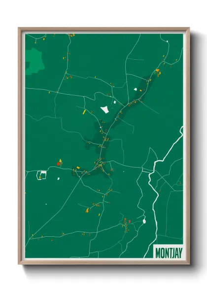 Une affiche de carte sur Montjay