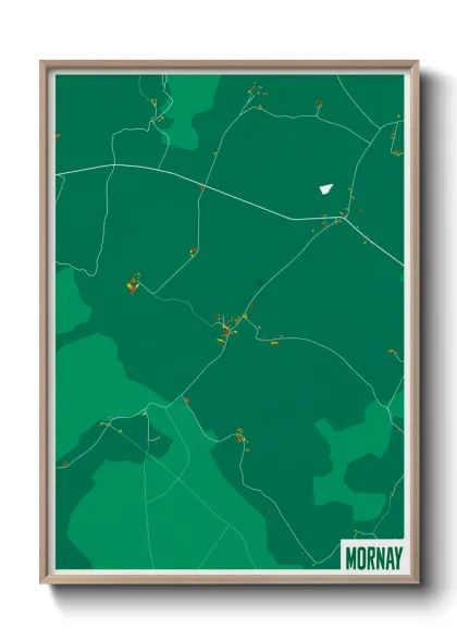 Une affiche de carte sur Mornay