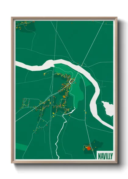 Une affiche de carte sur Navilly
