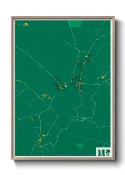 Une affiche de carte sur Oudry