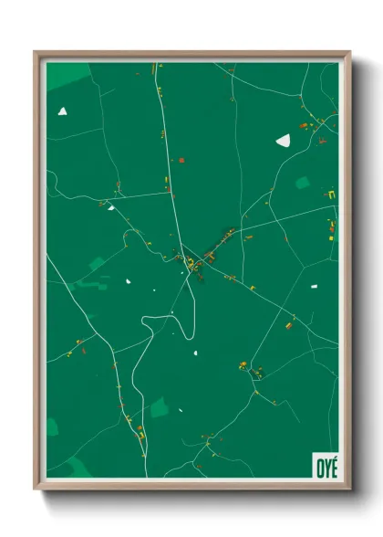 Une affiche de carte sur Oyé