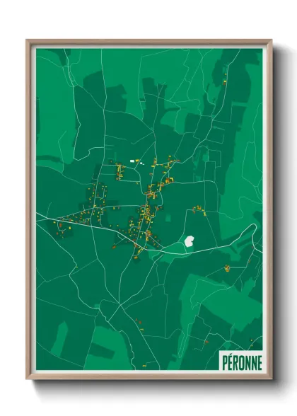 Une affiche de carte sur Péronne