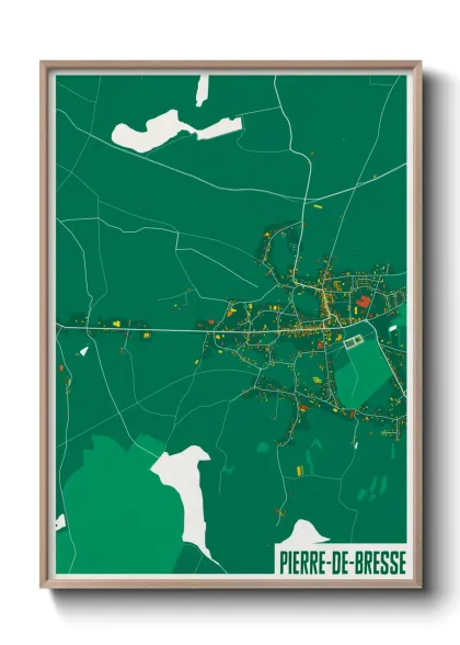 Une affiche de carte sur Pierre-de-Bresse