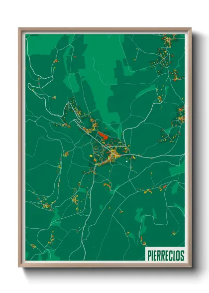 Une affiche de carte sur Pierreclos