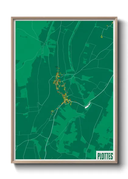 Une affiche de carte sur Plottes
