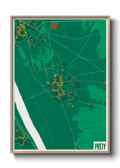 Une affiche de carte sur Préty