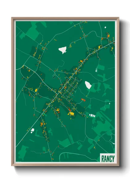 Une affiche de carte sur Rancy