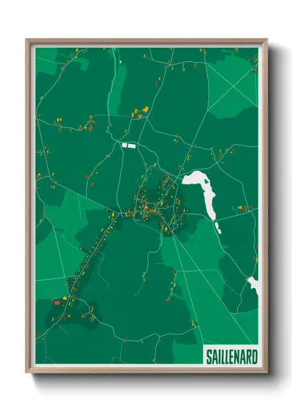 Une affiche de carte sur Saillenard