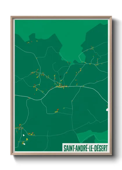 Une affiche de carte sur Saint-André-le-Désert
