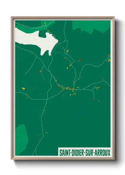 Une affiche de carte sur Saint-Didier-sur-Arroux