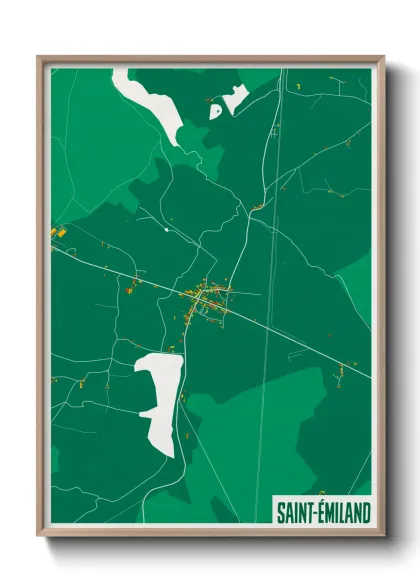 Une affiche de carte sur Saint-Émiland