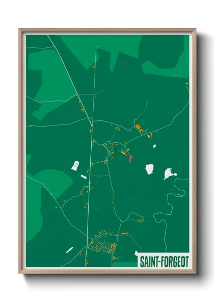 Une affiche de carte sur Saint-Forgeot