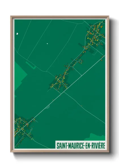 Une affiche de carte sur Saint-Maurice-en-Rivière