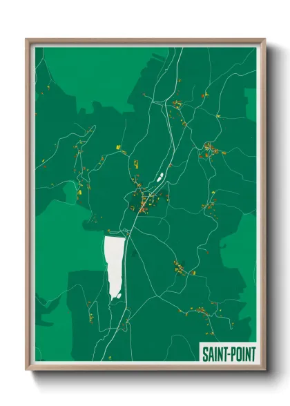 Une affiche de carte sur Saint-Point