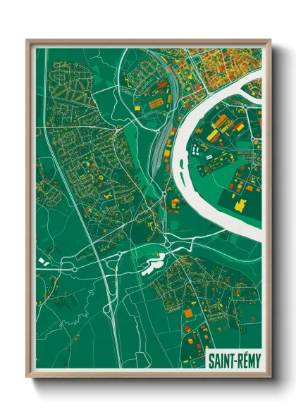 Une affiche de carte sur Saint-Rémy