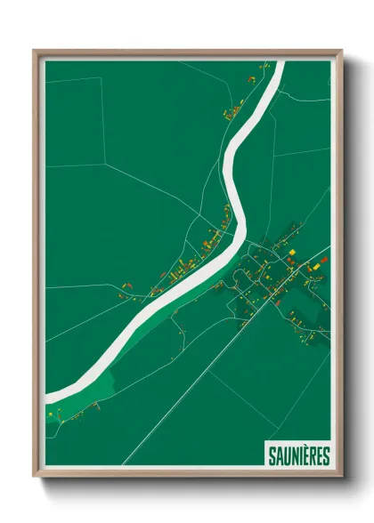 Une affiche de carte sur Saunières