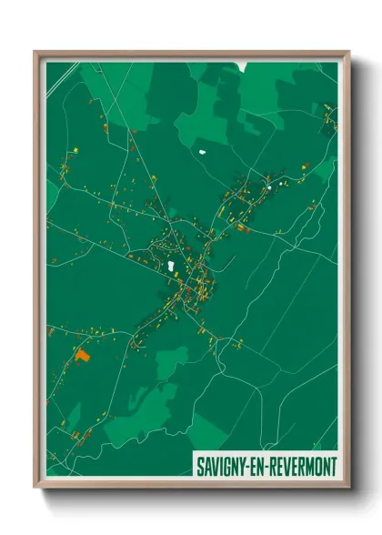 Une affiche de carte sur Savigny-en-Revermont