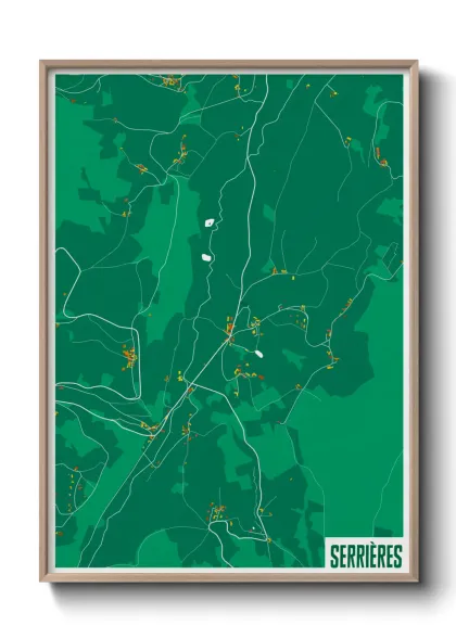 Une affiche de carte sur Serrières