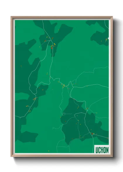 Une affiche de carte sur Uchon