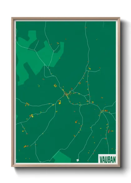 Une affiche de carte sur Vauban