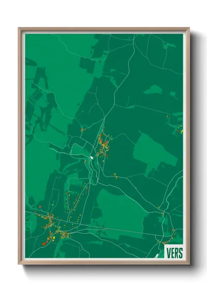 Une affiche de carte sur Vers