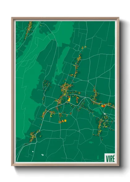 Une affiche de carte sur Viré
