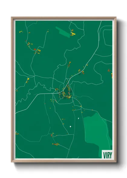 Une affiche de carte sur Viry