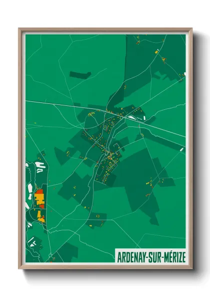 Une affiche de carte sur Ardenay-sur-Mérize