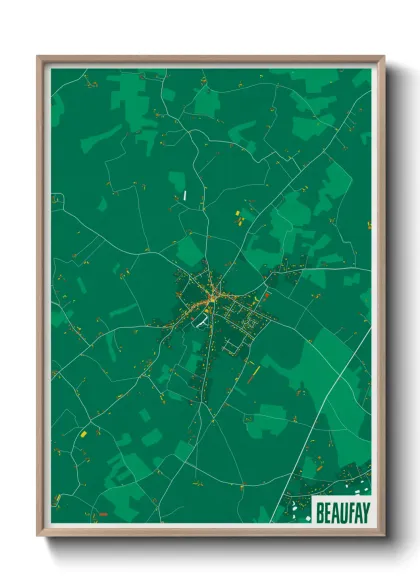 Une affiche de carte sur Beaufay