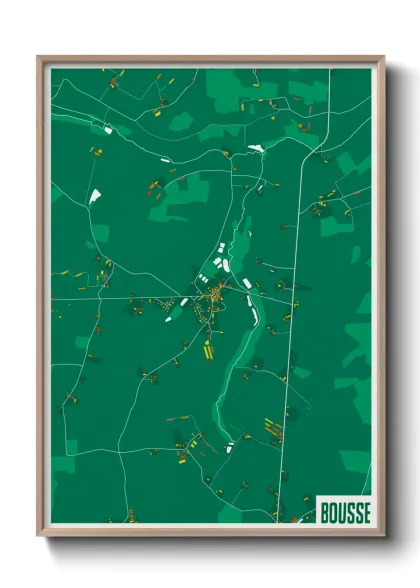 Une affiche de carte sur Bousse