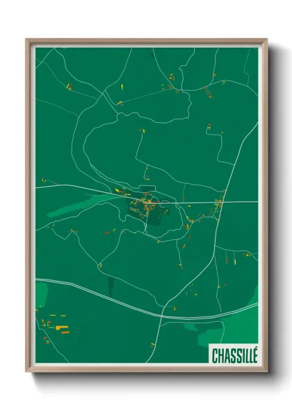 Une affiche de carte sur Chassillé