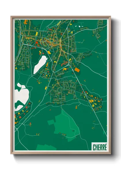 Une affiche de carte sur Cherré