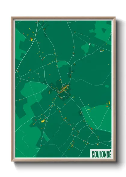 Une affiche de carte sur Coulongé