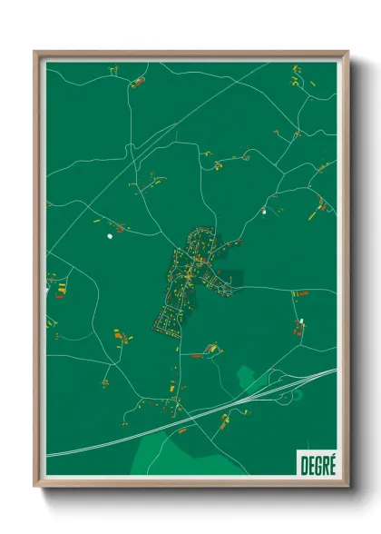 Une affiche de carte sur Degré
