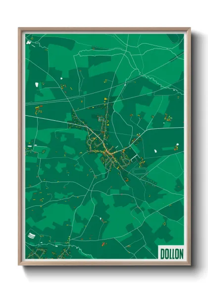 Une affiche de carte sur Dollon