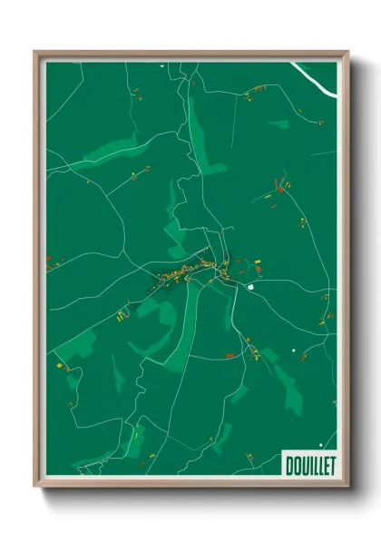 Une affiche de carte sur Douillet