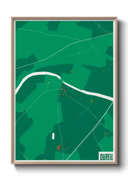Une affiche de carte sur Dureil