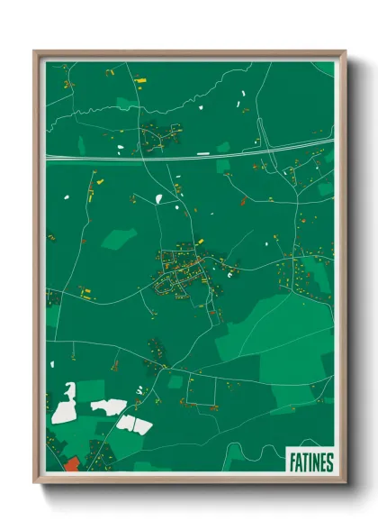 Une affiche de carte sur Fatines