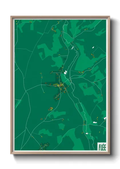 Une affiche de carte sur Flée