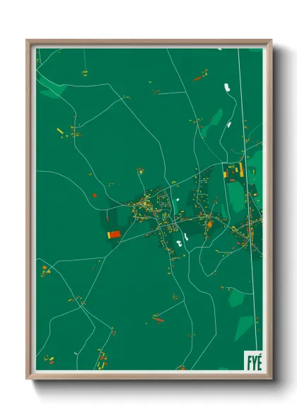 Une affiche de carte sur Fyé