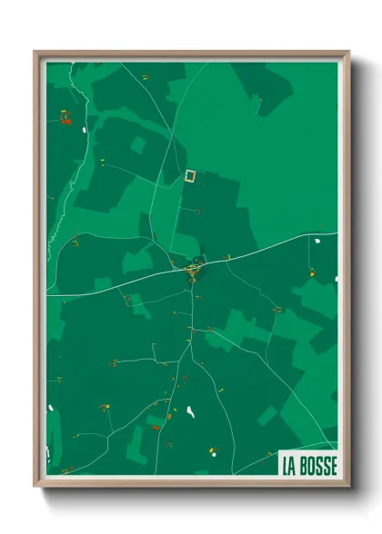 Une affiche de carte sur La Bosse