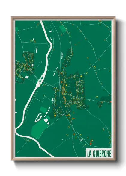 Une affiche de carte sur La Guierche