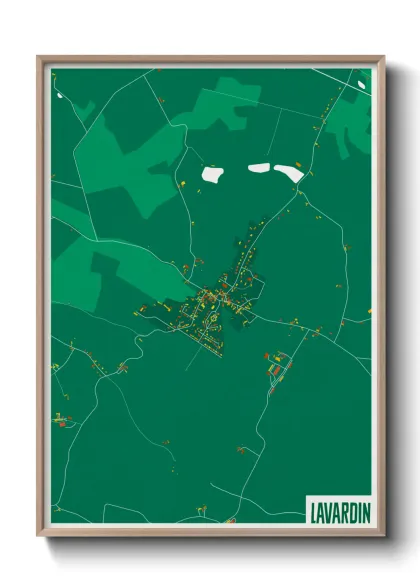 Une affiche de carte sur Lavardin