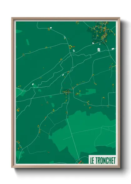Une affiche de carte sur Le Tronchet